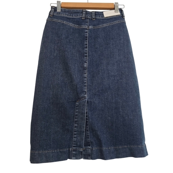 Scanlan Theodore Blue Denim Skirt stretchy - Picture 2 of 13